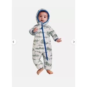 Spyder Unisex Infant Boys One Piece Hood‎ Snowsuit Bodysuit Gray Blue Size 24M